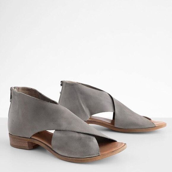 Bed Stu Betty Leather Back‑Zip Sandal Handcrafted Criss‑Cross Peep‑Toe Size 8 - Picture 1 of 16
